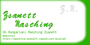 zsanett masching business card